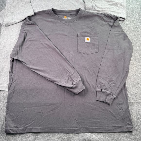 Carhartt‎ Men's XL K126 Workwear Long-Sleeve Charcoal Gray Jersey - Picture 1 of 6